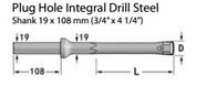 Taladro Rod integral durable/herramientas de perforación de piedra para el arranque del carbón/hacer un túnel