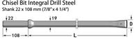 Taladro Rod integral durable/herramientas de perforación de piedra para el arranque del carbón/hacer un túnel