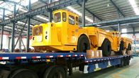 Remolque con las ruedas, camión volquete anaranjado del camión volquete de 15 toneladas de la explotación minera