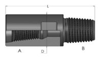 Carburo de tungsteno/Femenino-Varón de alta resistencia del submarino de las herramientas de perforación del acero de aleación DTH DTH