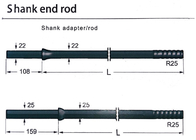 Extremo de alta resistencia Rod de la caña del acero de aleación de las herramientas de perforación de roca R25 R25