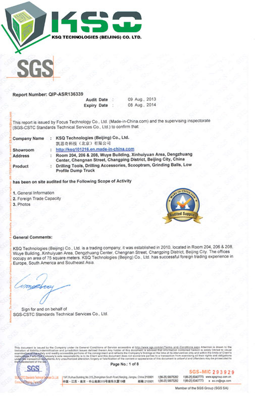 China KSQ Technologies (Beijing) Co. Ltd Certificaciones