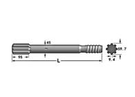 Mina de HC 200 que perfora el adaptador de Rig Parts Montabert Drill Shank