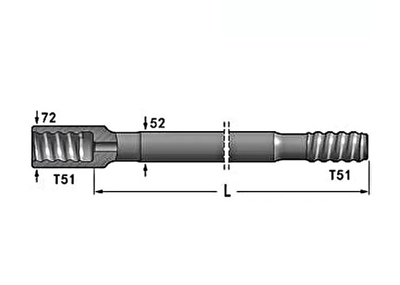 CNC que muele el taladro Roces de roca T51 para minar/que extrae