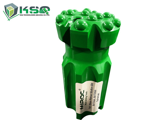 Carburo de tungsteno roscado inserta herramientas de perforación de roca T45 76mm Retrac botón bits