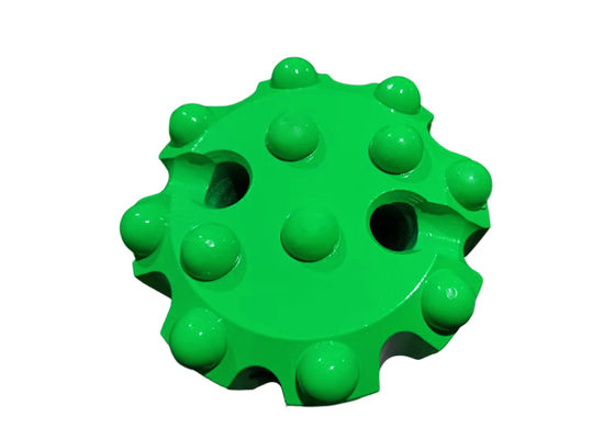 Broca de botón roscada T51-89mm con diseño de carburo semi-balístico para perforación en banco