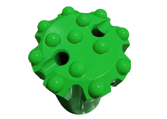 Broca de botón roscada T51-89mm con diseño de carburo semi-balístico para perforación en banco