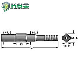 Adaptador URD475, URD550, VL120, EVL130, VL140, F-16 de la caña del taladro del Ingersoll-Rand