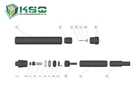 Martillo propietario del proceso DTH90-I del tratamiento térmico de las herramientas de perforación de DTH