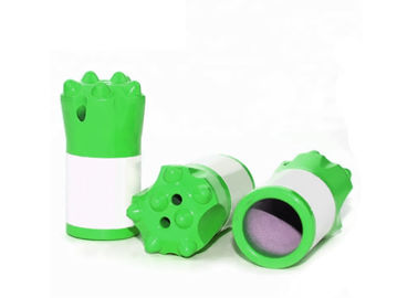 Pedazo de botón de la forma cónica del carburo 34m m del equipo de la perforación para el mineral que mina color verde