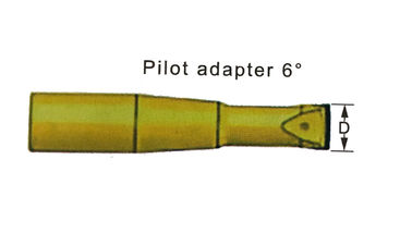 Adaptador experimental 6°/herramientas de perforación de roca del modelo R25 de la caña del taladro del hilo