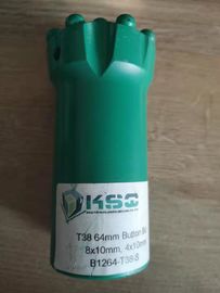 Pedazo de botón esférico de alta velocidad de las brocas T38 64m m del hilo verde de la precisión