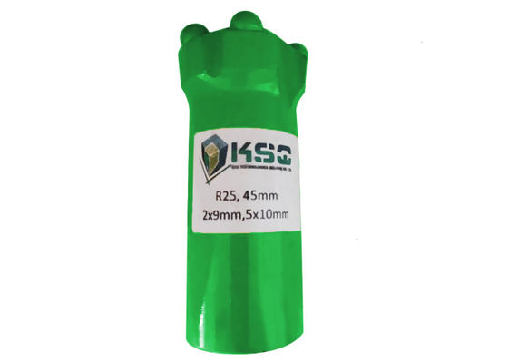 R25 Threaded Button Bit with Spherical / Ballistic Buttons for Rock Drilling
