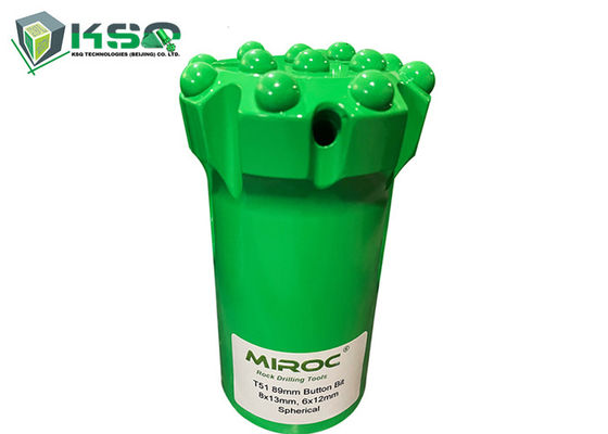 Pedazos de botón mineros del taladro de roca del hilo de herramientas del carburo de tungsteno de T38 76m m