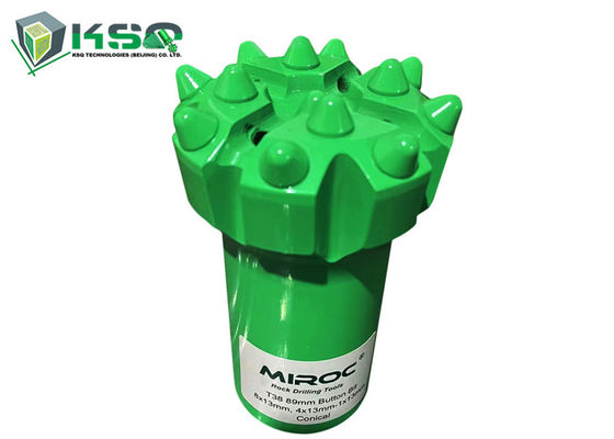 T38 - 89mm para perforación de rocas botones esféricos / balísticos con rosca