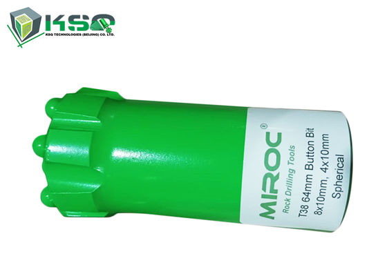 Broca de botón para martillo superior T38 de 64 mm para perforación de rocas