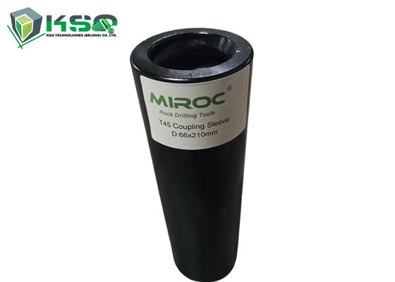 T45-210mm Rod de perforación roscada en la perforación de roca / minería Sleeve de acoplamiento T38-190mm