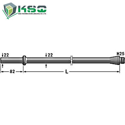Hex. H25 caña de Rod de taladro de 22 milímetros 108 milímetros