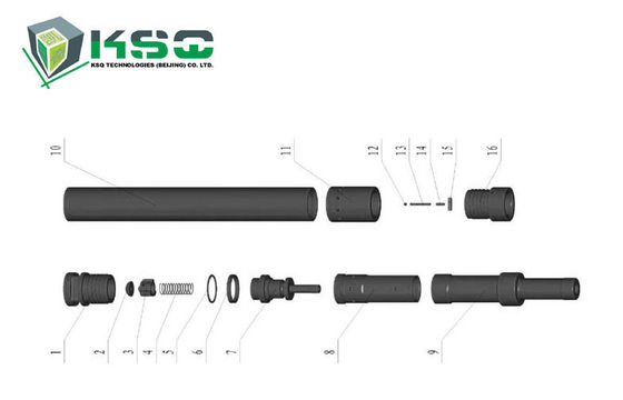 Caja del pistón martillo/DTH4.5-10 de las herramientas de perforación de la explotación minera de subterráneo DTH DTH4.5