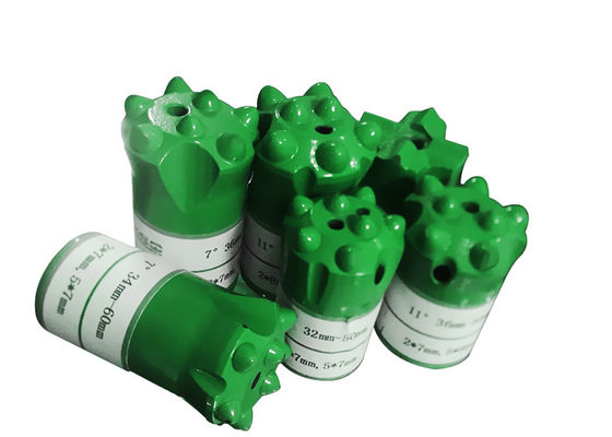 Pedazo de botón carbonífero de la perforación de la forma cónica para las pequeñas herramientas de perforación de roca del agujero con la longitud 28mm-41m m
