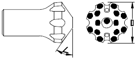 El hilo del carburo de tungsteno cubrió con una cúpula el escariado del pedazo de botón