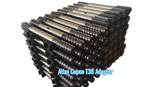 Adaptador de vástago T38 para plataformas Atlas Copco
